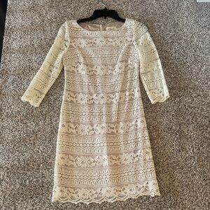 Elegant Lace Dress in Cream